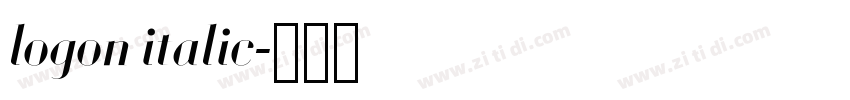logon italic字体转换 logon italic字体转换